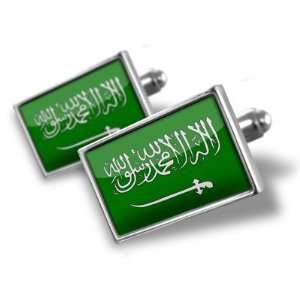 Manschettenknöpfe Saudi Arabien Flagge Cufflinks echte Handarbeit 