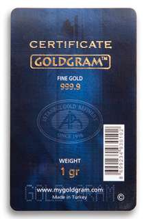 10 x 1 Gram 24K Gold Bullion Bar   999.9 Pure Gold  