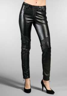 SUPER TRASH Faux Leather Pants in Black  