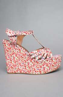 Jeffrey Campbell The Swan Song Shoe in Red Floral  Karmaloop 