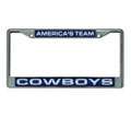 Dallas Cowboys Slogan Laser Chrome License Plate Frame