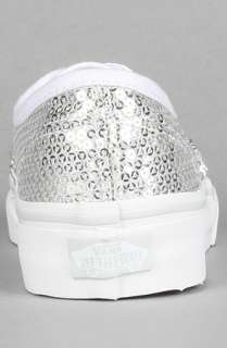 Vans Footwear The Kids Authentic Sneaker in Silver Glitter Dots 