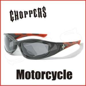 Choppers Sunglasses Men Motorcycle Goggles Black Red  