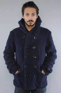 Joyrich The Fleece Peacoat in Navy  Karmaloop   Global Concrete 