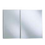   35 in. Recessed or Surface Mount Medicine Cabinet in Silver Aluminum