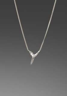   Tooth Pendant Necklace in Silver 