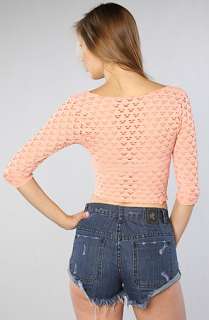 Free People The Seamless Eyelet Top in Hot Salmon  Karmaloop 