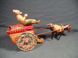 THIS VINTAGE FERDINAND STRAUSS JENNY THE BALKY MULE TIN WIND UP TOY 
