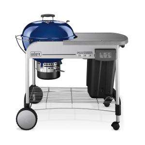 Weber Performer Charcoal Grill with Touch N Go Gas Ignition in Blue 