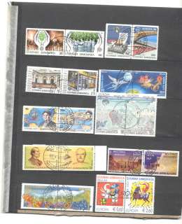 GREECE 1986  2002 EUROPA CEPT 10 USED SETS NO PERFORAT  