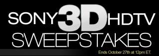 Sony 3D HDTV Sweepstakes