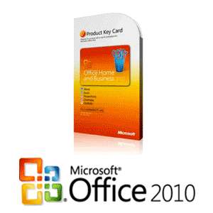 Microsoft Office Home and Business 2010 Product Key Card at 