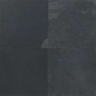 Daltile 12 in. x 12 in. Brazil Black Slate Floor and Wall Tile 