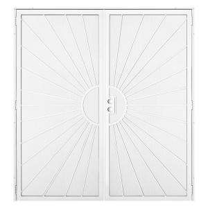 Unique Home Designs Solana 72 in. x 80 in. White Double Security Door 