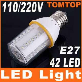 110/220V E27 42 LED White Light 2W Bulb Ultra Bright Lamp  