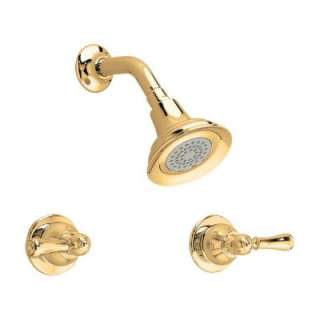 American Standard Hampton 2 Handle Shower Faucet in Polished Brass 