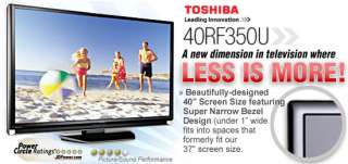 Toshiba 40RF350U Super Narrow Bezel LCD TV   40, 1080p, ATSC, NTSC 