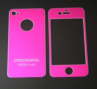 Apple iPhone 4 4G 4s Aluminium Alu Skin Case Cover Hülle Pink  