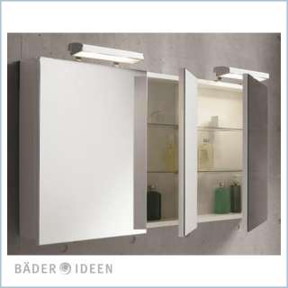 Spiegelschrank 120 cm MDF Badschrank Licht Badspiegel 