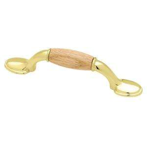 Liberty 3 In. Brass and Oak Spoon Foot Pull P50010C PBO C at The Home 