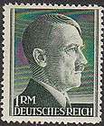 Stamp Germany Mi 799 Sc 524 WWII 3rd Reich Nazi Adolf Hitler Head 