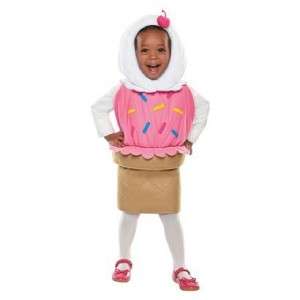 Girls ICE CREAM CONE Costume Size 12 24 mo 2T 3T Toddler Double Scoop 