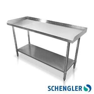 Schengler Edelstahl Arbeitstisch mit Aufkantung 1800x600 mm  