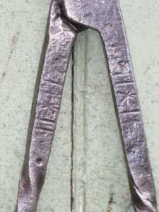 Hand Forged Wrought Iron Black Smith Duck Bill Tongs  