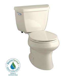 KOHLER Wellworth Classic 1.28 GPF Round Front Toilet with Class Five 