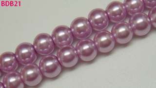 140pcs 6mm Orchid Faux Pearl Glass Round Charm Loose Craft Beads BDB21 