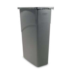 Rubbermaid Commercial Products 23 gal. Gray Slim Jim Waste Container 