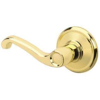 Schlage Flair Bright Brass Dummy Lever (F170 FLA 605 LH) from The Home 