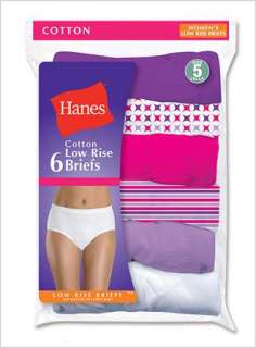 HANES Cotton Low Rise Brief   6 Pairs   PP38AS  