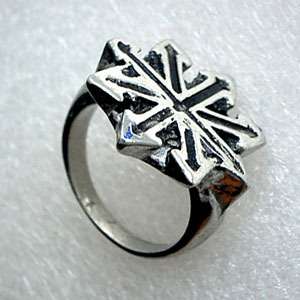 Star of Chaos 8 Pointed Arrow Metal Pewter Ring Silver  