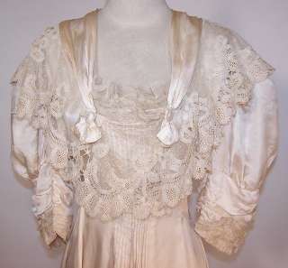 piece of romantically feminine antique bridal wedding textile lace art