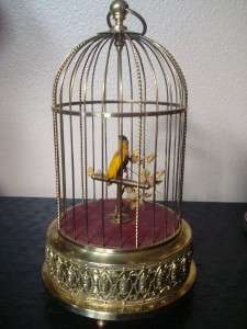 Ken D K&G Griesbaum Singing BIRD In Guilded Cage GERMANY *Works 