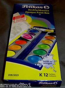 Pelikan Wasserfarben Farbkasten+Deckweiss K12 neu  