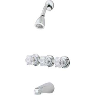 Pfister 01 Series 3 Handle Tub/Shower in Polished Chrome 01 318 at The 