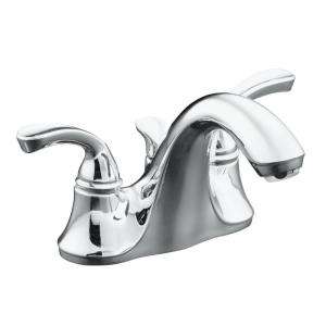   Faucet in Polished Chrome with Sculpted Lever Handles and Plastic