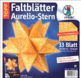  Faltblätter Aurelio Stern, Batik orange, Papierset 