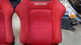 JDM 2002 2006 ACURA RSX TYPE R DC5 OEM RED RECARO SEAT WITH RAIL HONDA 