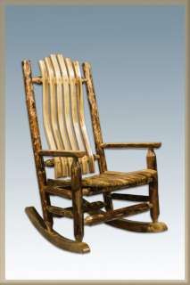 Log Rocking Chair Porch Log Rocker Outdoor Rocker NEW  