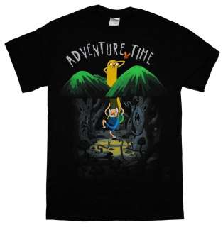   Time Spooky Forest Black T Shirt Tee Shirt Top Mens Cartoon Network