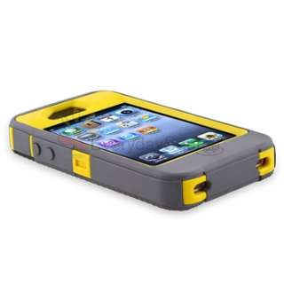   Series Case Cover W/Belt Holster For iPhone 4S Sun Yellow Grey  