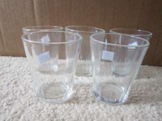 Used Set of 6, 3.25 Cordial Wine Glasses   Grooves Around Base  