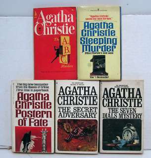 1970s Agatha Christie POCKET Paperback Book Lot of 5  