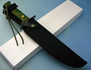 Survival Camo Compass Handle Fixed Blade Bowie Knife  