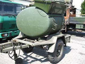 Bundeswehr Edelstahl Wassertank Anhänger 1500 Liter  