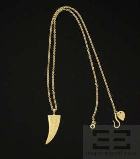 Me & Ro 18K Yellow Gold Horn Sanskrit Pendant Necklace  
