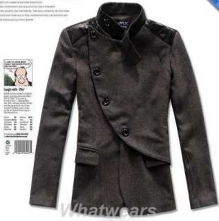Mens Slim Stylish Casual Coat Suit Jacket Grey 3 Size Z78  